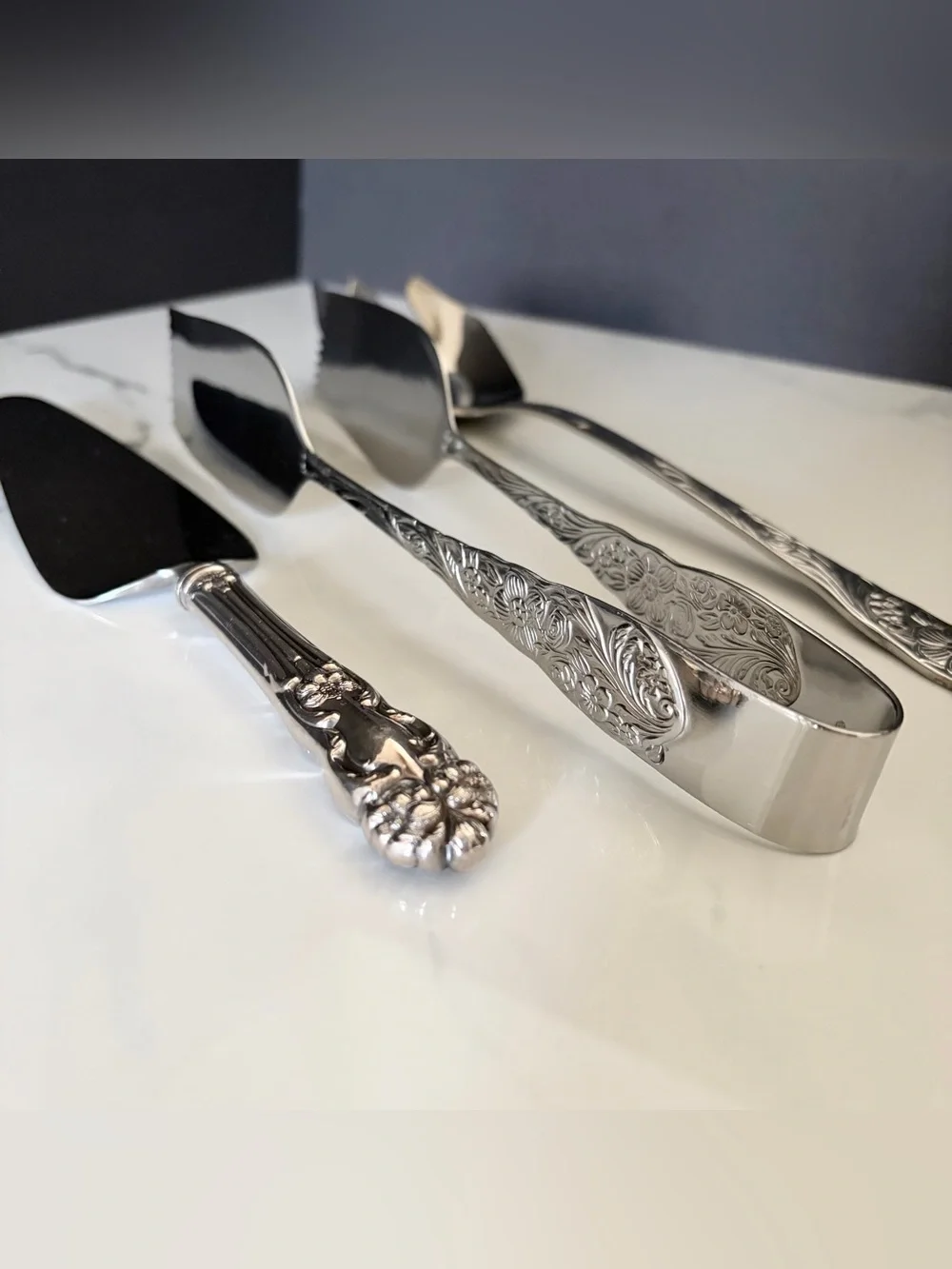 SET of 3 Serving Utensils - including Pie Server - by Reed & Barton